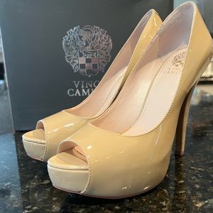 Vince camuto size 7 blush kid patent